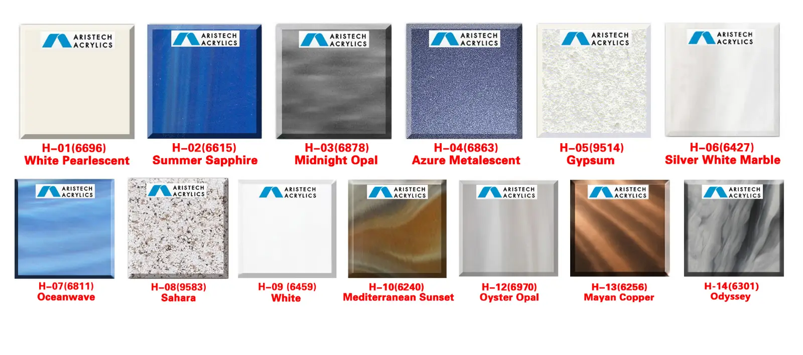 Cadă cu hidromasaj BIGG 230×230×98 cm – jacuzzi pentru 7 persoane, prezentată în diverse nuanțe de acril, inclusiv alb perlat, albastru safir și alte culori metalizate, cu un design elegant și modern, fiecare panou având o textură distinctă.